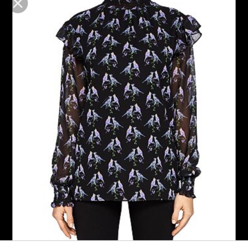 Ted Baker Zabrina Lovebirds Ruffle Blouse